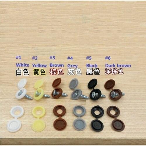 1000PCS/LOT 6Colors Furniture Decorative Cover Plastic Screw Cap Furniture Hardware Cabinet Accessories Plastic Plug Buttons