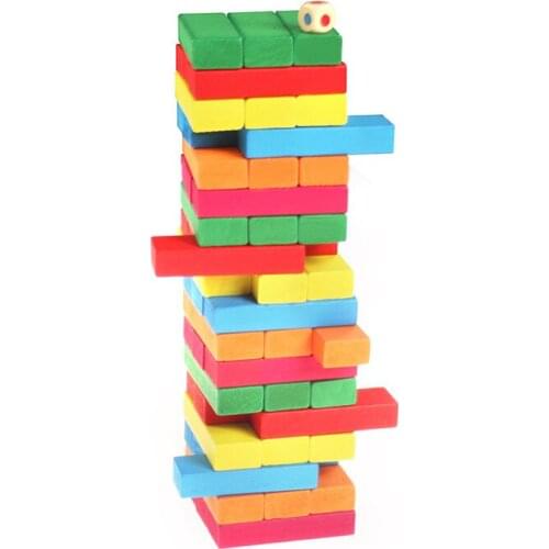54 PCS Balance Blocks Board Game 2-6 Players Family/Party Best Gift for Children Colorful Funny Game