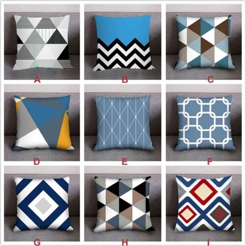 Nordic Decorative Sofa Cushions Print Polyester Pillow Case Velvet Cushion Cover Room Decoration Silk Pillowcase Dropshipping