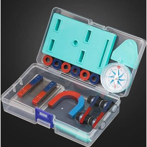 Kids Science Bar Ring Horseshoe Compass Magnet Car Kit Test Tools School physical Experiment Teaching Aids Early Education Toys