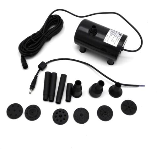 CE IP68 ROHS Solar DC 6~24V Water Pump Fountain With Nozzles