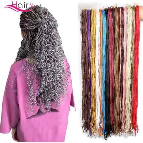 Hair Nest Small Box Braids Goddess Box Braiding Hair Weave Crochet Braids Low Temperature Synthetic 3S Box Braids For Women