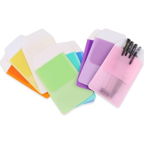 JF1124 Candy Color New Colorful Bag Protector Sealing Pen Pouch Doctors Nurses Bag for Pen Leaks Office School Supplies