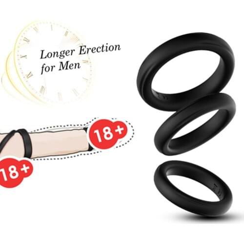 Penis Rings Cock Rings Penis Sleeve Penis Trainer Delay Enlarge Ejaculation High Elasticity Time Lasting Adult Sex Toys for Men