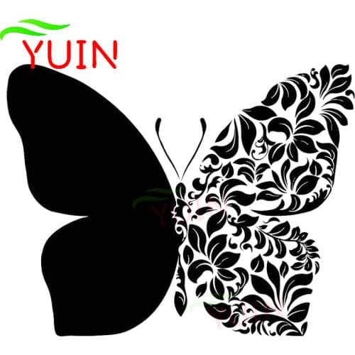 Beautiful Butterfly Car Sticker Fashion Decoration Personality PVC Waterproof Sunscreen Decal Black/White/Red/Laser/Silver