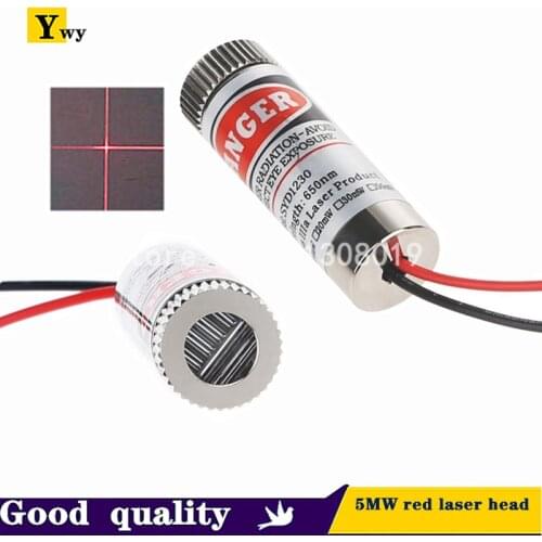 1PCS 5MW Red Cross Line Laser Module Laser Head (Adjustable Cross Line Thickness) Industrial Laser