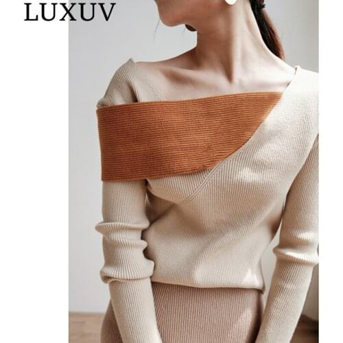 Женские трикотажные футболки LUXUV China At AliExpress