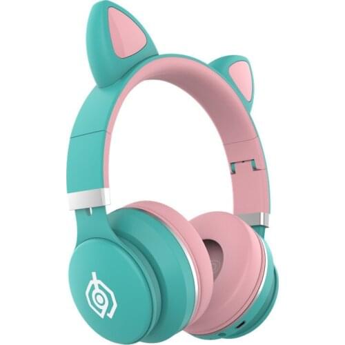 The new cat ears LED wireless bluetooth 5.0 headset gaming headset, support TF card explosion noise reduction headset