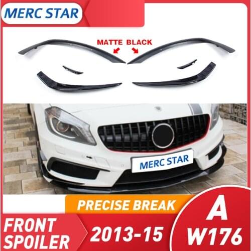 Front Bumper Separator for Front Spoilers, Class A, W176, A180, A200, A250, A45, Front Lip 2013-15