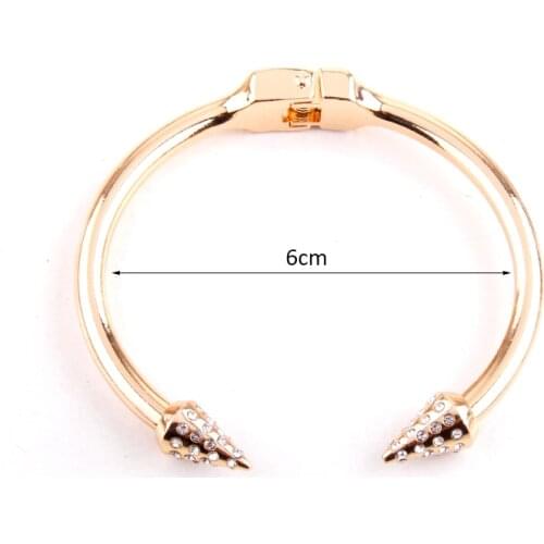 RH Fashion Boho Jewelry Metal Open Bangles & Bracelets Punk Wristband Cuff Bracelet Women Gift Dropship