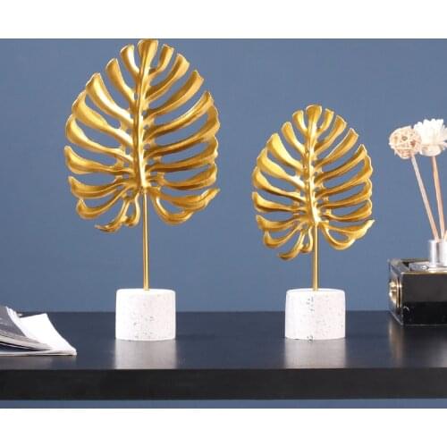 Nordic Lron Metal Crafts Turtle Leaf Home Decor Ornaments Table Decoration Accessories Of The Entrance Study