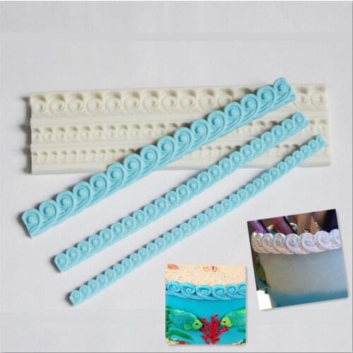 Wave baking silicone mold high temperature DIY chocolate cake decoration fondant Epoxy silicone mold