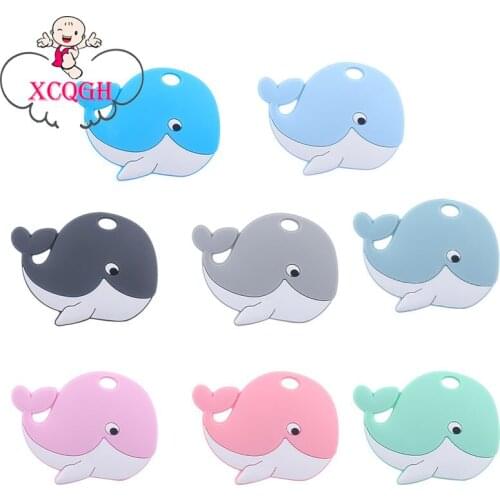 XCQGH Safe Bpa Free Teether Toy Ship Whale Animal Good Grade Silicone Teething 1Pcs