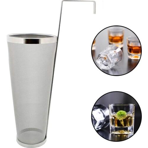 YUEWO Filter Brewing 1 Gallon Hopper Spider Strainer 304 Stainless Steel 300-400 Micron Mesh Homebrew Hops Beer & Tea Kettle Bre