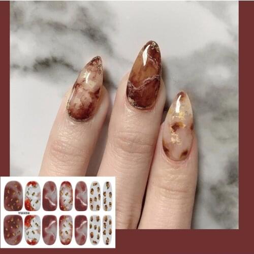 1Sheet Marble Texture Nail Sticker Mixed Color Marble Series Nail Art Tips Manicure Peel Off Full Wraps Fashion Nail Decorations