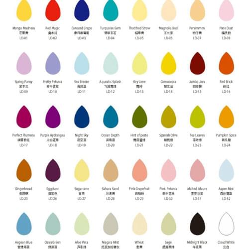 10pcs/lot 40 colors waterdrop Inkpad printing Chalk ink pad For DIY Scrapbooking Photo Album Decoration