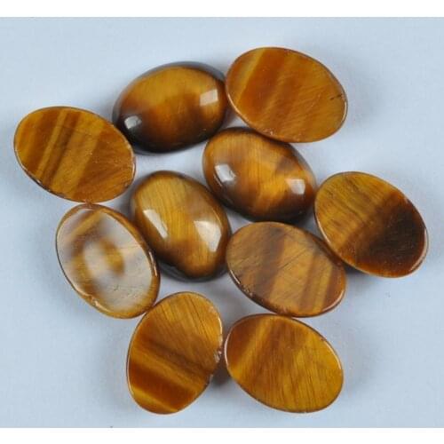 14x10MM Tigereye Bead Oval CAB GEM Jewelry Making (10 pcs/lot) H132