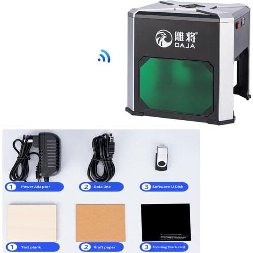 3000mw K6 Mini Laser Engraving Machine Engraver DIY Logo Mark Printer Cutter 8cm Support Language Chinese / English / Japanese