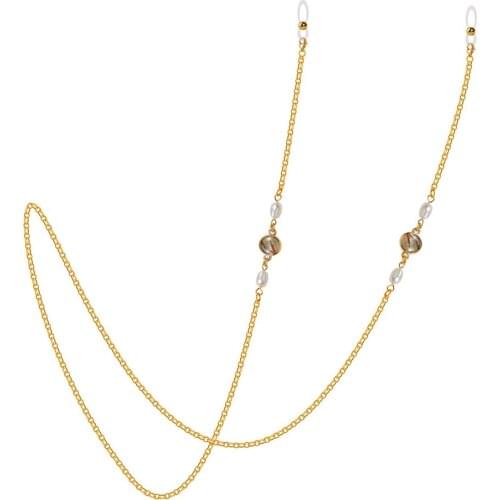 Fashion Shell Glasses Chain Sunglasses Chain Sunglasses Masked Glasses Gold Chain Lanyard