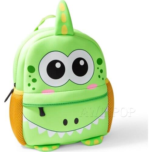 3D Dinosaur Children Backpacks Cute Animals Design Boys Backpack Toddler Kids Neoprene School Bags Kindergarten Cartoon Bag Gift