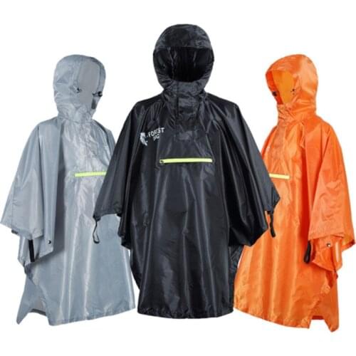 Rain Cape Men Women Raincoat Bicycle Waterproof Raincoat Rainwear with Reflector Rainproof Poncho with Reflective Strip