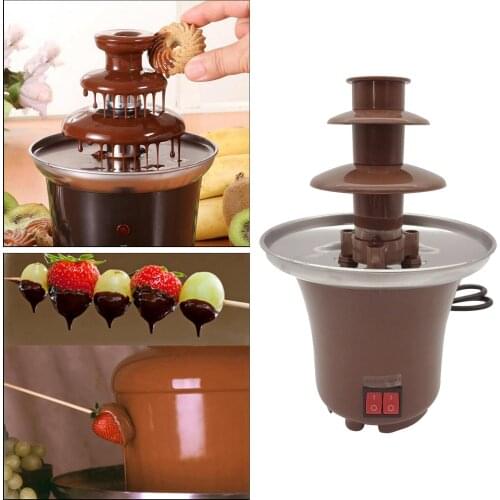 Electirc Compact Chocolate Melt With Heating Fondue Fountain Easy to Assemble 3 Tier BBQ Sauce Ranch Liqueurs