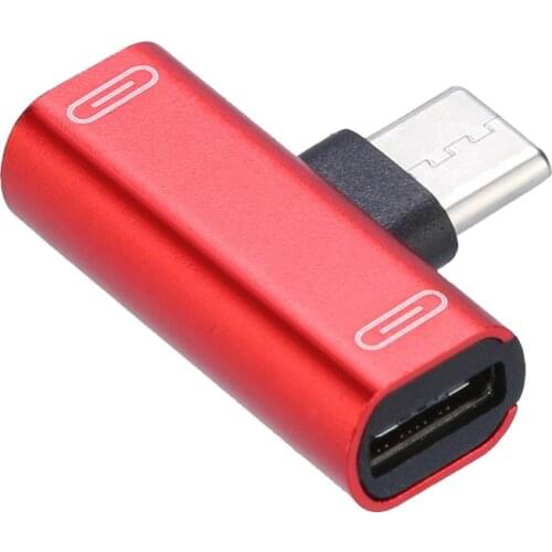 FFFAS 2 in 1 Double Type-C Female Turn Type-C Male Charging Connect Adapter OTG Converter for Huawei P10 Xiaomi 6 Macbook