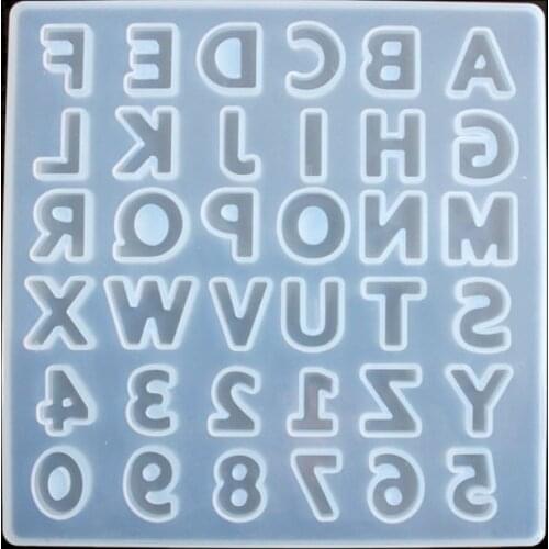 Transparent Silicone Mould Dried Flower Resin Decorative Craft DIY letter and number Mold epoxy resin molds for jewelry