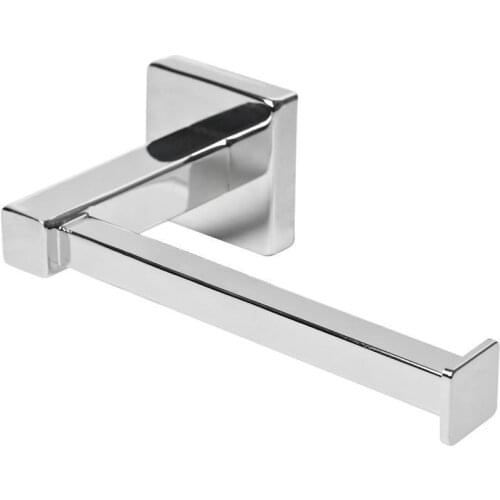 Chrome Square Bathroom Toilet Roll Holder. Wall Mounted Toilet Roll