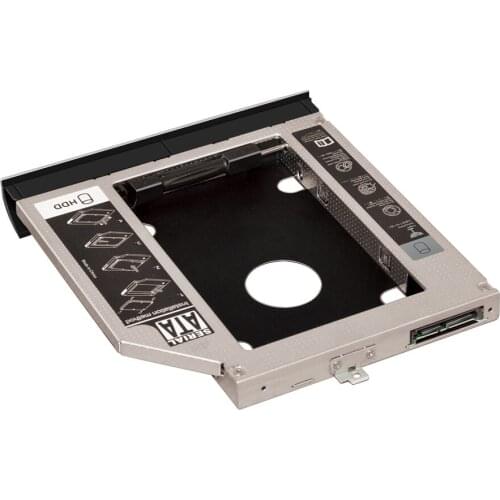 Jcx Aluminum 2nd HDD Caddy 12.7mm SATA 3.0 2.5" For Dell Latitude E5400 E5410 E5420 E5500 E5510 E5520 Hard Drive Enclosure Box