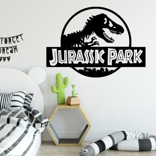 Classic Jurassk Park Wall Sticker Wall Art Wallpaper For Kids Room Living Room Wallstickers Boys Bedroom Decor