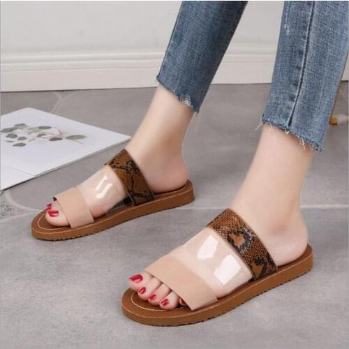 Classic Womens Sandals Summer Female Slippers Flat Woman Peep-toe Comfort Slip-on Casual Shoes Color matching Sandals