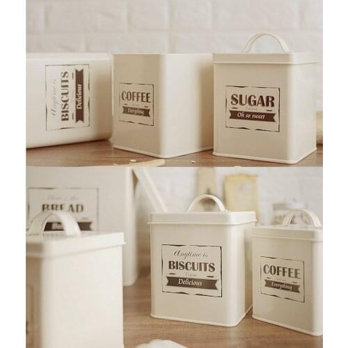 5pcs Food Storage Containers Sealed Kitchen Storage Box Tea Sugar Canister
