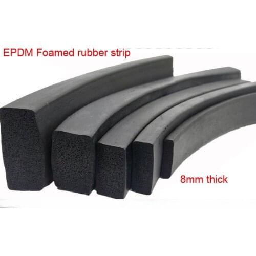 8mm EPDM Foam rubber strip EMDP rubber sealing strip square Versigard sponge bar electrical cabinet Marine waterproof strip
