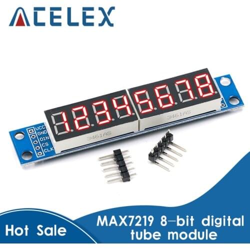 MAX7219 LED Dot Matrix 8 Digit Digital Tube Display Control Module 3.3V 5V Microcontroller Serial Driver 7-segment