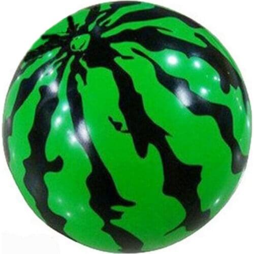 20CM Outdoor Soft Simulation Watermelon Inflatable Ball Creative Rubber Ball Beach Pool Play Early Educational Toys For Children