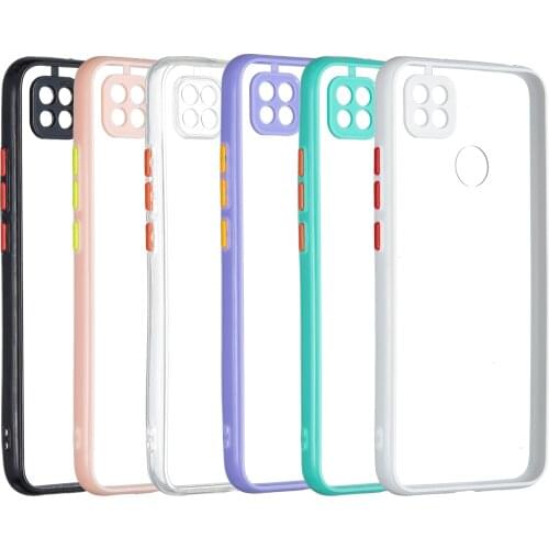 Soft Bumper Hard PC Clear Shockproof Phone Case for Redmi 9C Transparent Phone Shell Cover