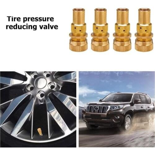 1/4 Pcs Universal Car Tire Deflators Accessories Kit Offroad Brass Automatic Auto Tyre Bleeder Set Valve 6-30 PSI New