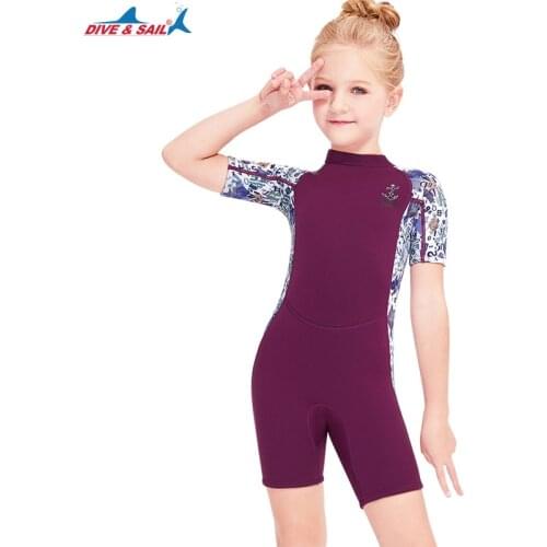 2.5MM Neoprene One Piece Surfing Waterproof Diving Suit For Girl Scuba Warm Swim Beach Bathing Suit Wetsuit Jellyfish Rash Guard