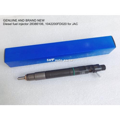 GENUINE AND BRAND NEW DIESEL FUEL INJECTOR 28386106, COMMON RAIL INJECTOR 1042200-FD020 FOR JAC ENGINE