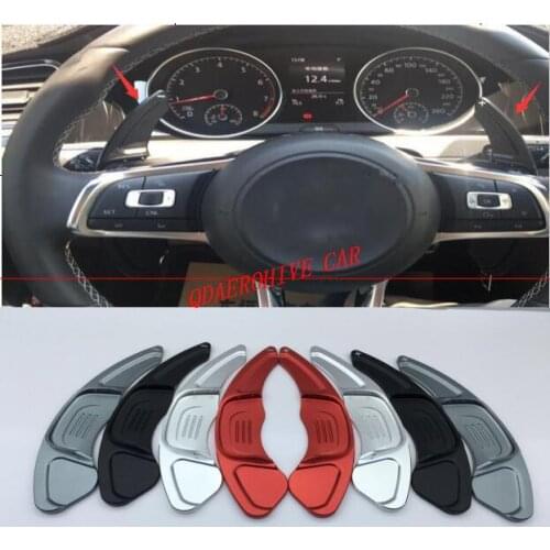 QDAEROHIVE Aluminum Alloy Steering Wheel Shift Paddle Extension Shifter Replacement For Volkswagen GOLF 7 GTI R MK7 Scirocco