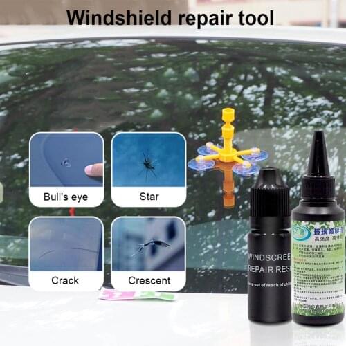 10g/30g Car Windshield Repair Kit Windshield Glass Repair Tool Sucker Gloves Cured Film For Windshield Crack