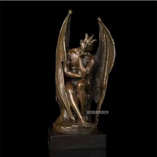 Modern Art Western Sculpture Athens Myth Brass Statues Figurine Angel Statue Casting Gifts Home Office Furnishing DS-419
