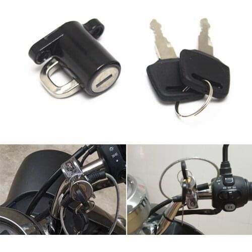 Universal Helmet Lock Handlebar Locks w/ Keys 7/8" 22mm Handle Bar For Motorcycle Motorbike Dirt Bike Street Bike