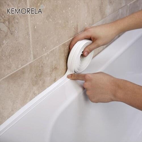3.2m Bathroom Shower Sink Bath Sealing Strip Tape PVC Caulk Strip Self Adhesive Waterproof Wall Sticker For Bathroom Kitchen