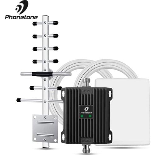 GSM Repeater Gsm Signal Booster 3G 4G 850MHz UMTS 1900MHz Cellular Signal Network Booster Repeater Signal Amplifier+Yagi antenna
