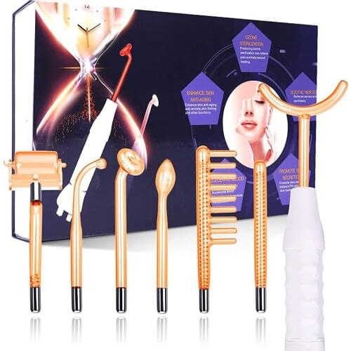 High Frequency Face Machine Skin Wand Therapy Puffy Eyes Body Skin Tightening Portable EMS Facial Radio Frequency Facial Device