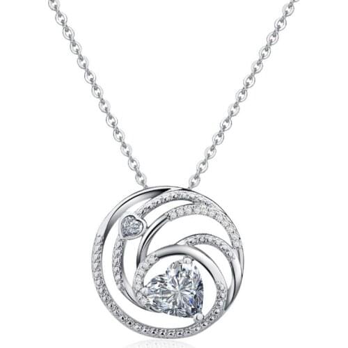 Utimtree Collier Femme Choker Necklace Crystal Jewelry Necklaces & Pendants for Women Hollow Out Heart Stone Statement Necklaces