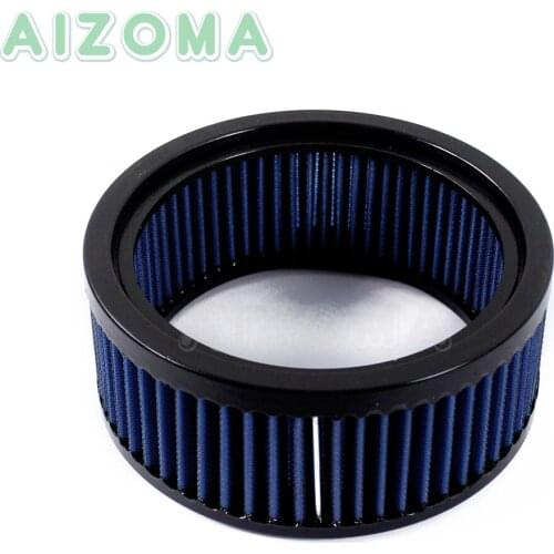 1pcs Motorcycles Replacement Blue Round Cotton Gauze Air Filter Universal 152mm High Flow Air Cleaner