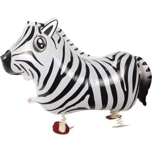 10pcs/bags Zebra walking pet balloons Birthday party bar decoration cartoon balloon wholesales Childrens toys
